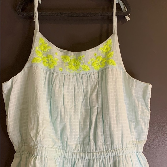 Gap Kids Light Blue Dress with Neon Yellow Accents size XXL Plus - Picture 2 of 4